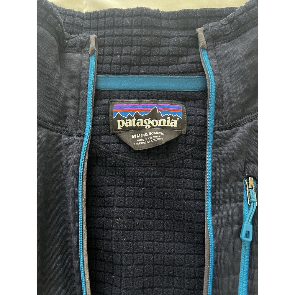 Patagonia R1 Pullover Mens Medium Polartec Power Dry 1/4 Zip Navy (148)